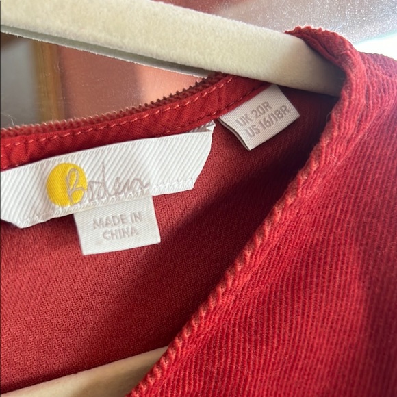 Boden Red Long-Sleeve Dress - Picture 2 of 3